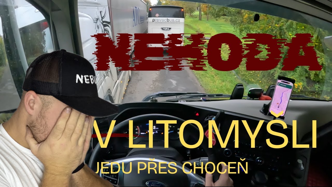 Z obyčejné jízdy drama! Nehoda v Litomyšli a kamionem skoro ze srázu!