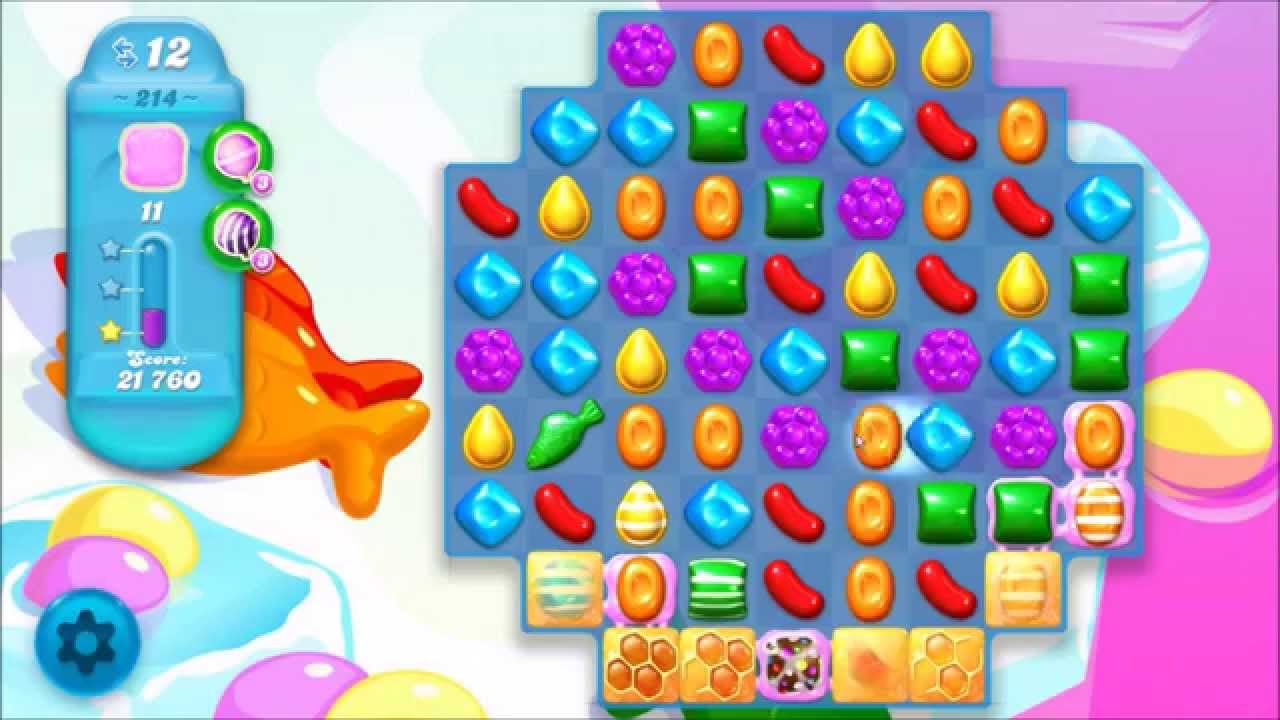 Candy Crush Soda Saga Level 214 - No boosters