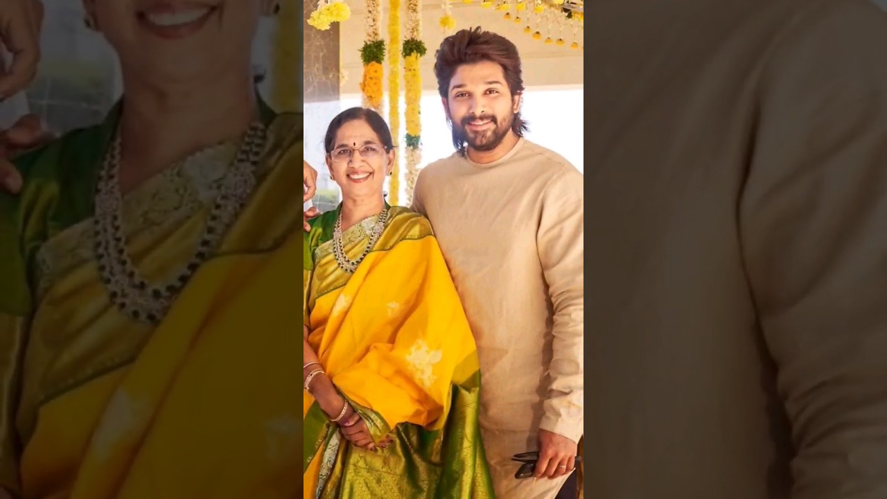 Allu Arjun with Mother Nirmala Allu 💞 #alluarjun #maa #shorts #ytshorts