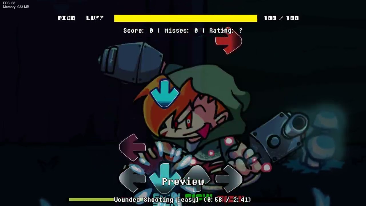 Friday Night Funkin Dusttale Best Friends Wounded Shooting FanCharted