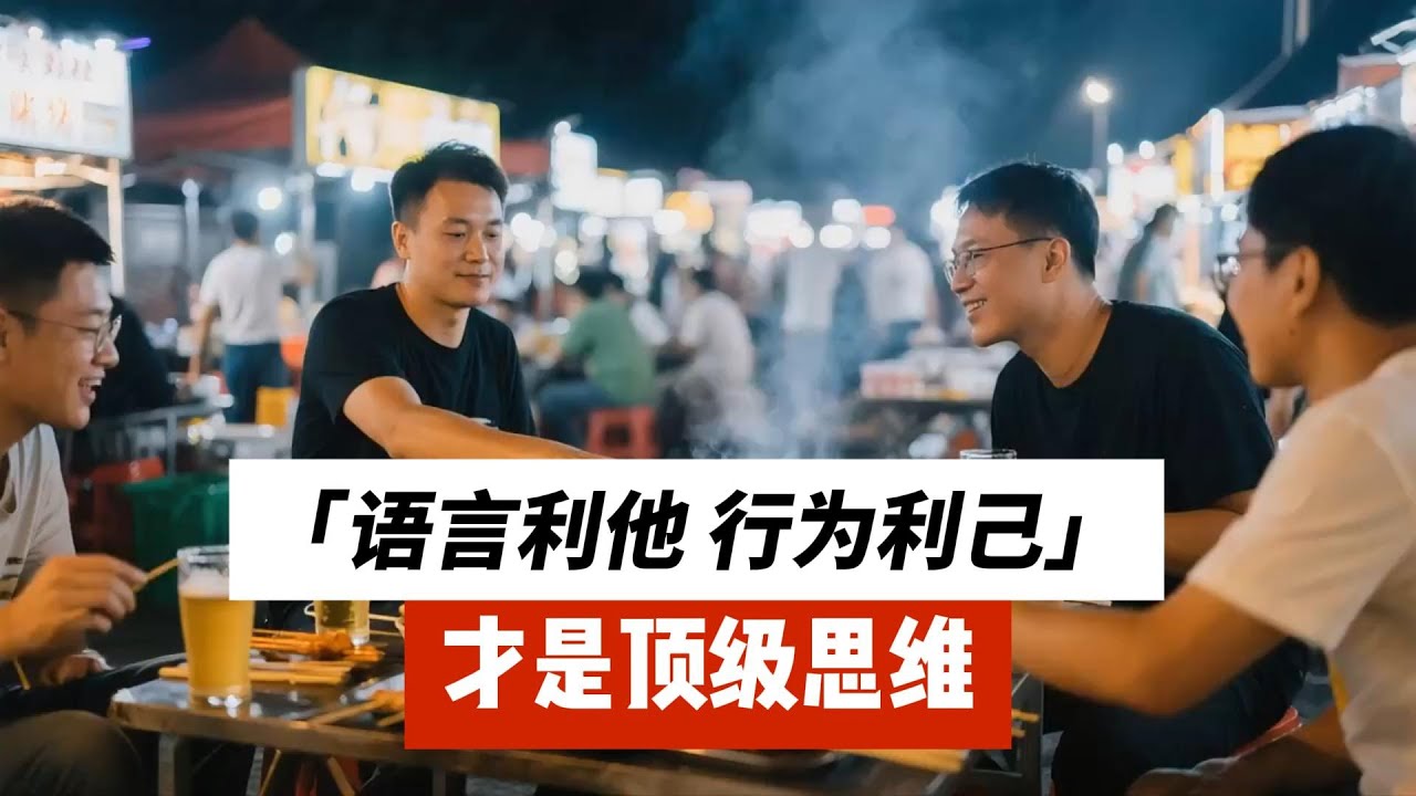 语言利他、行为利己。才是顶级思维。
