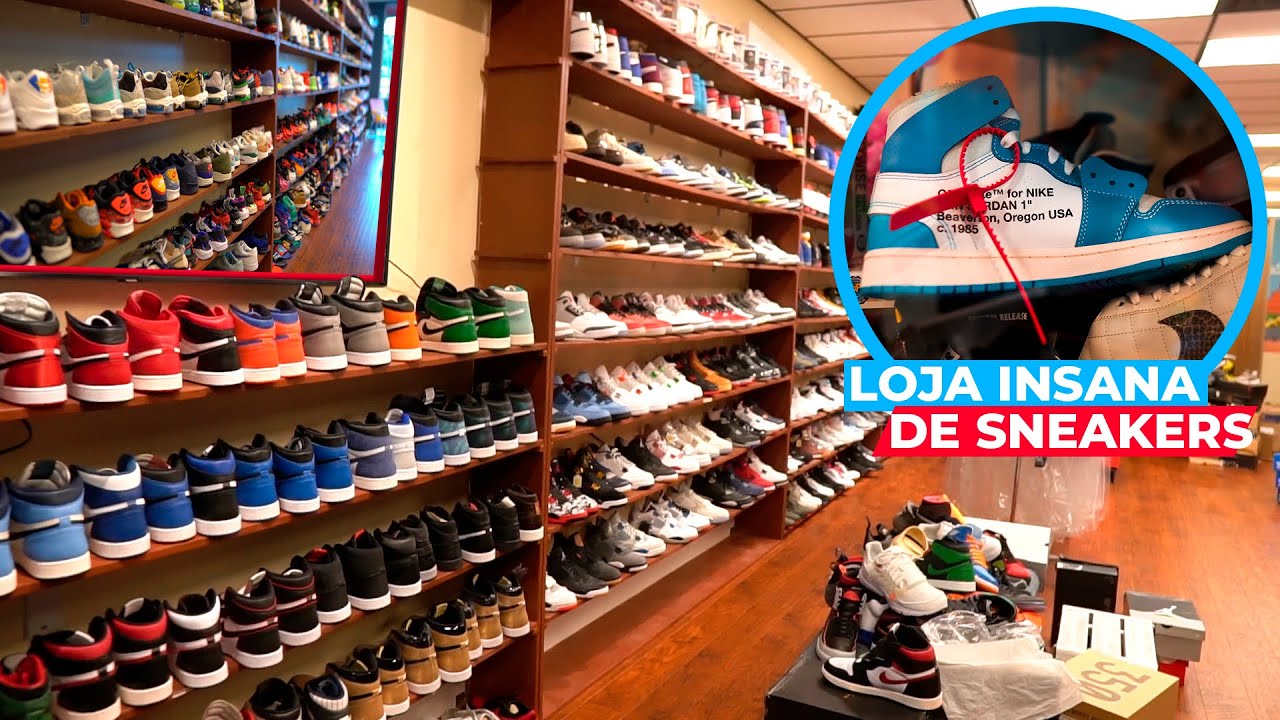 LOJA INSANA DE SNEAKERS NOS EUA *OFF WHITE, JORDANS, YEEZYS, CACTUS JACK*