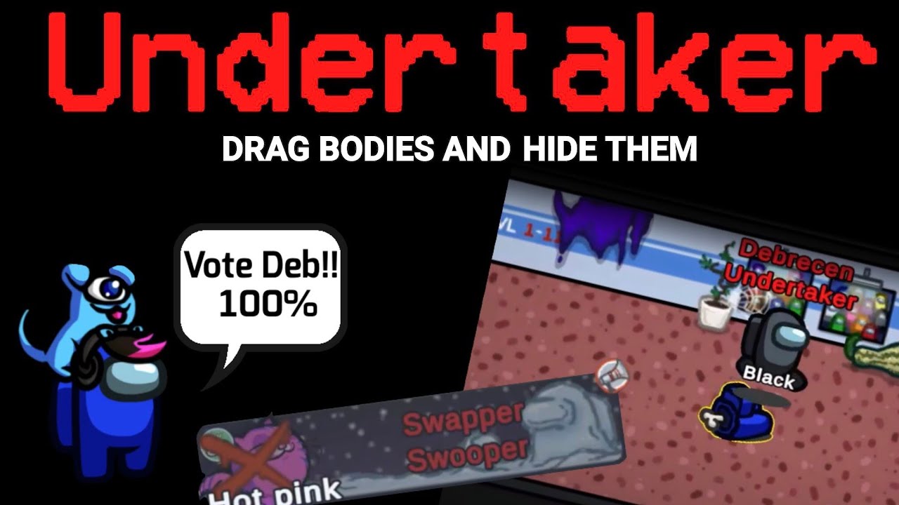 Modded Among Us: Dragging Bodies as UNDERTAKER and guessing them all! - Town Of Us mod
