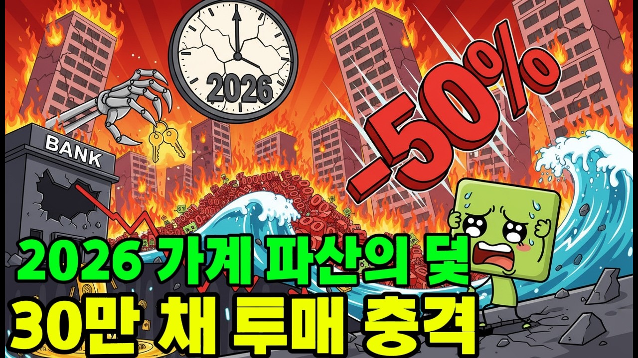 2026년 부동산 대학살, 바닥론의 거짓말과 수도권 30만 채 투매의 덫. 은행의 자본 회수 속 자산이 절반으로 찢겨나갈 가계 파산 카운트다운