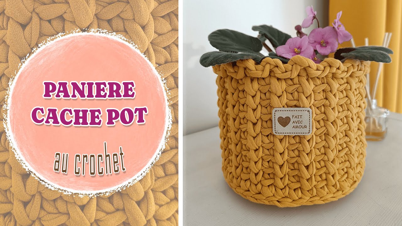 🎉Panière et Cache Pot au Crochet avec le fil Bobilon 🎨Une Super Technique Crochet Connexion Parfaite