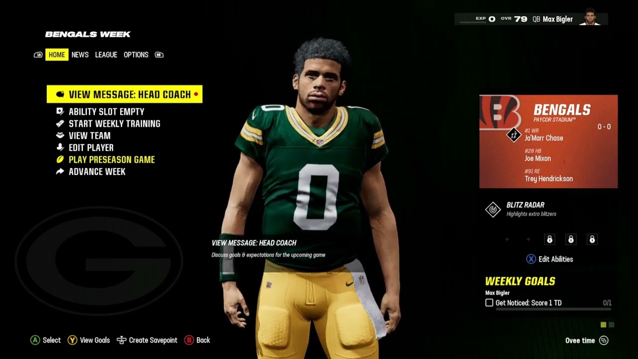 How to get your Madden 24 franchise character to 99 overall