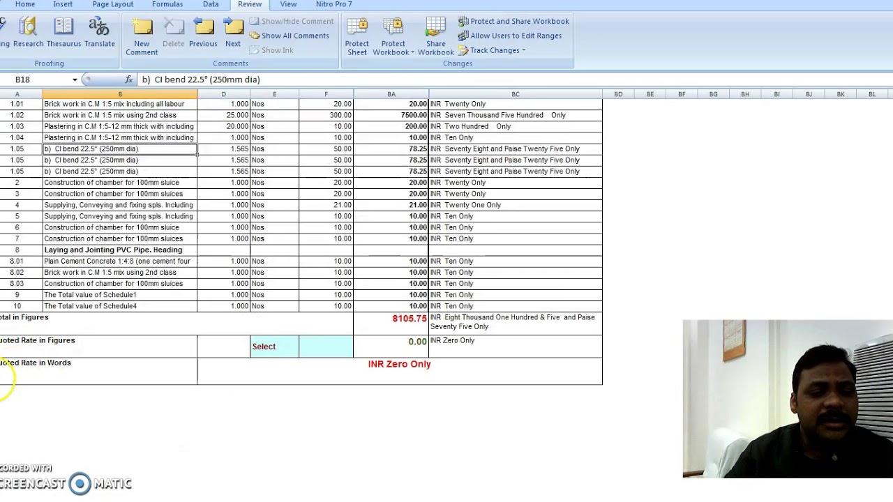 How To Create BOQ for Tender Part 3