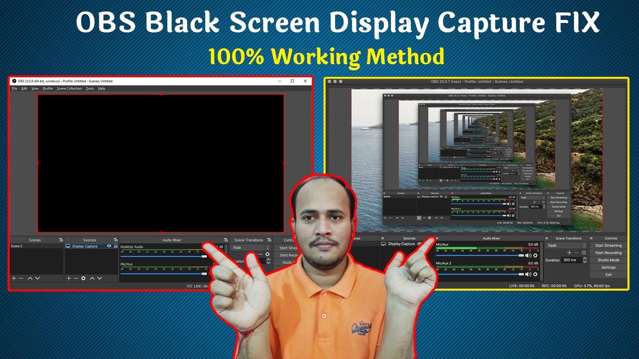 Solved Obs Studio Black Screen Problem on Windows 10,11 Laptops | FIX Black Screen Display  Capture