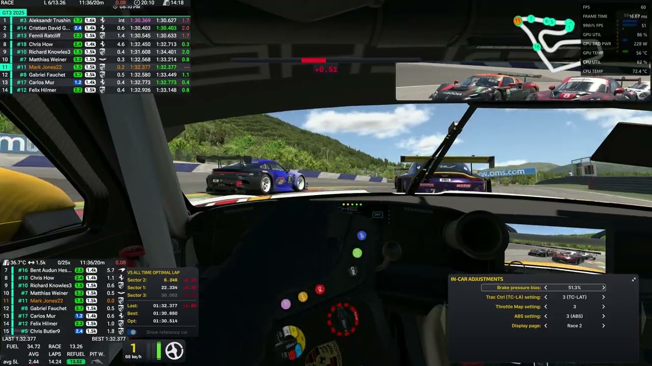 Iracing Porsche GT3 R  P7 Red Bull Ring