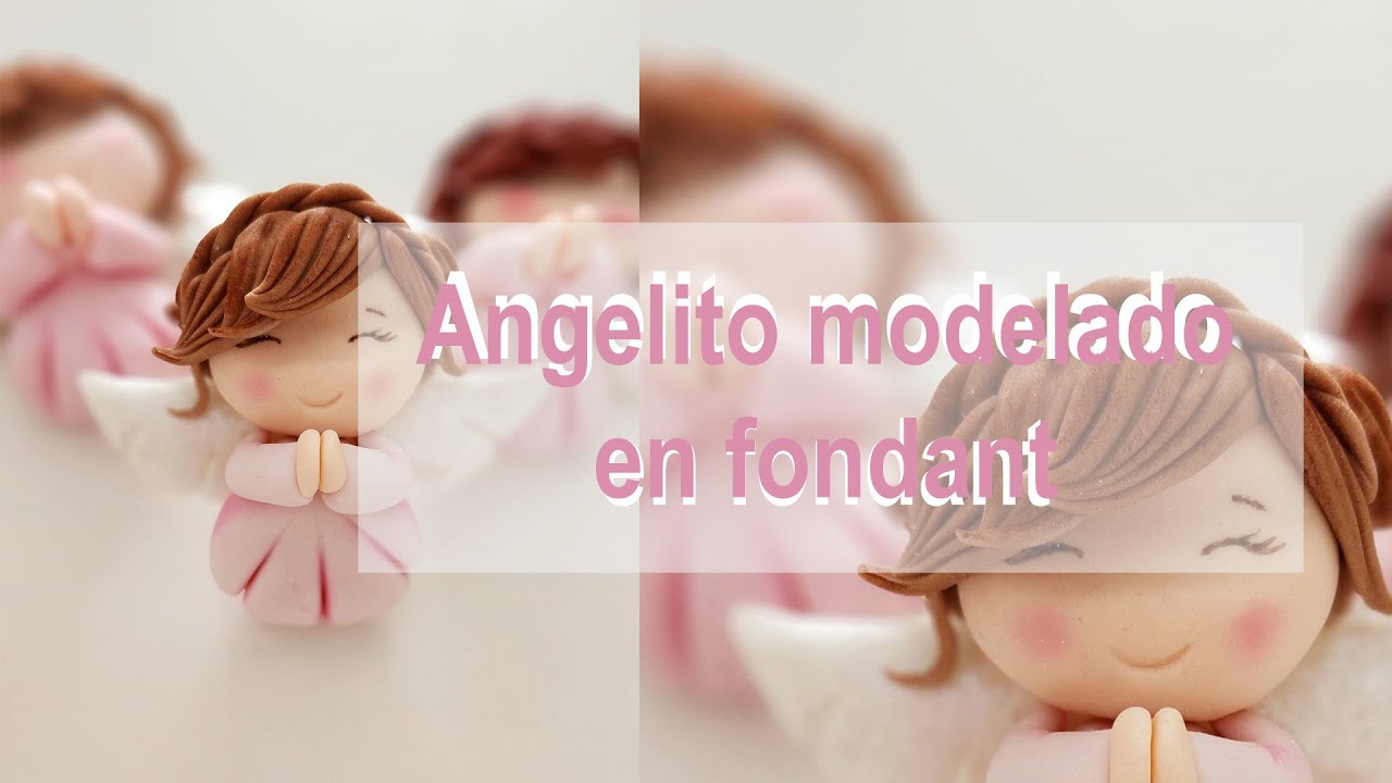 Angel modelado en fondant