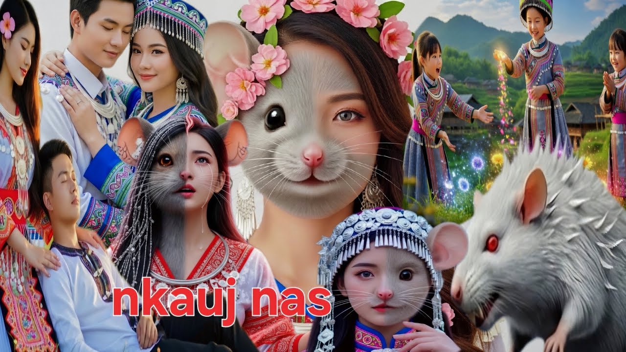 Hlub nrog Nkauj nas dab ntxaug / dab neeg hmoob story 3d animation