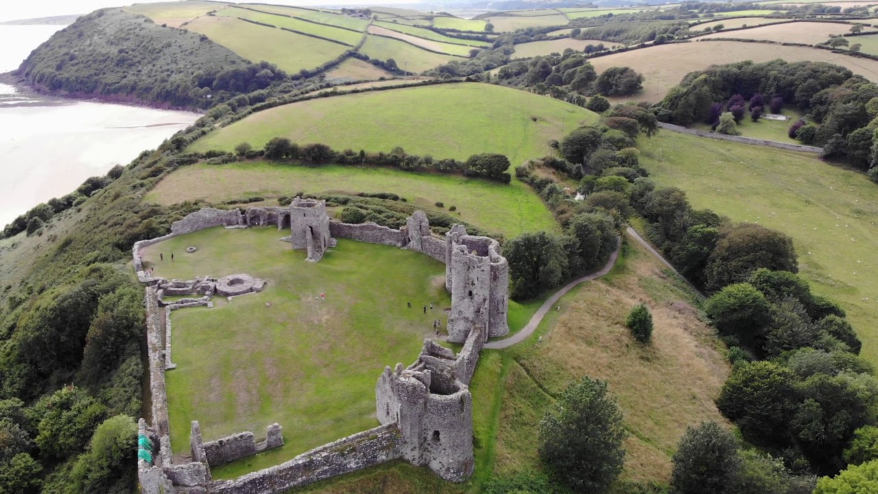 LLansteffan Castle flyover (mavic air)