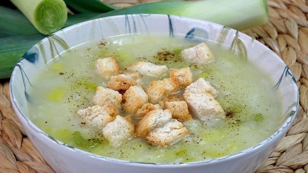 SOPA DE PUERROS CON ARROZ, para los días de FRIO, en 30 Minutos!😋