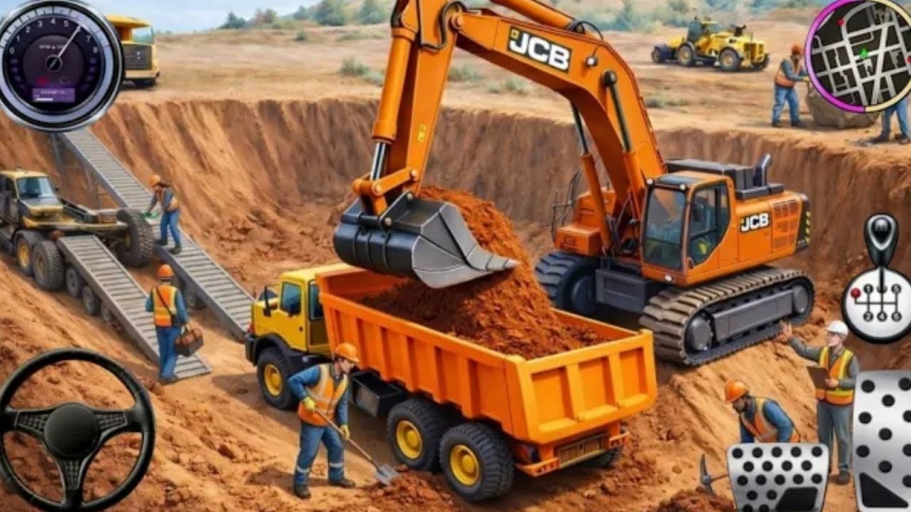 👷City Road Construction Simulator🚧 - Heavy JCB Games 2026 - Android Gameplay