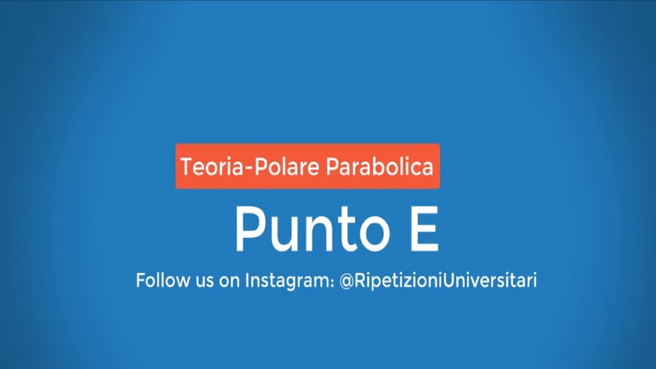 Polare Parabolica - Punto E (Efficienza max velivoli)