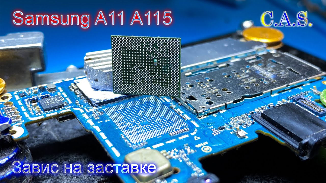 Samsung A11 A115 не включается, завис на заставке, ребол процессора #откас #ремонттелефонов