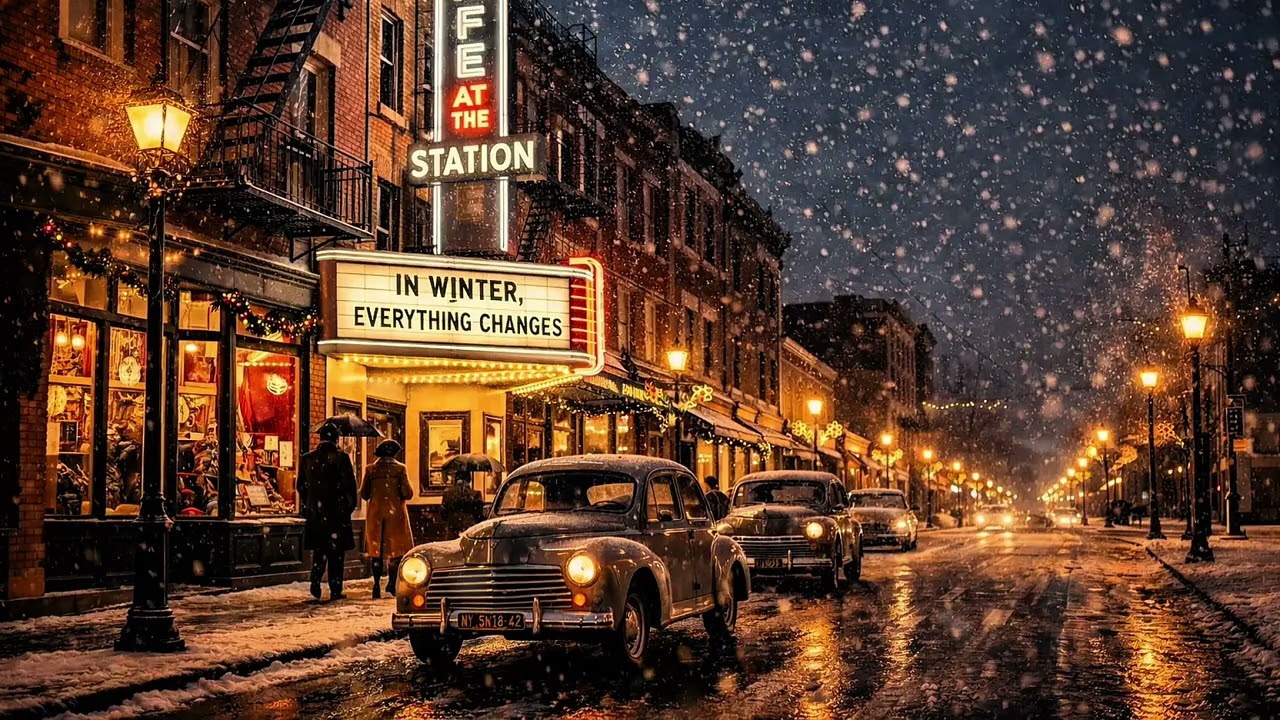 1950s Vintage Jazz Cafe ☕ Frank Sinatra Style | Midnight Cozy Jazz Vibes