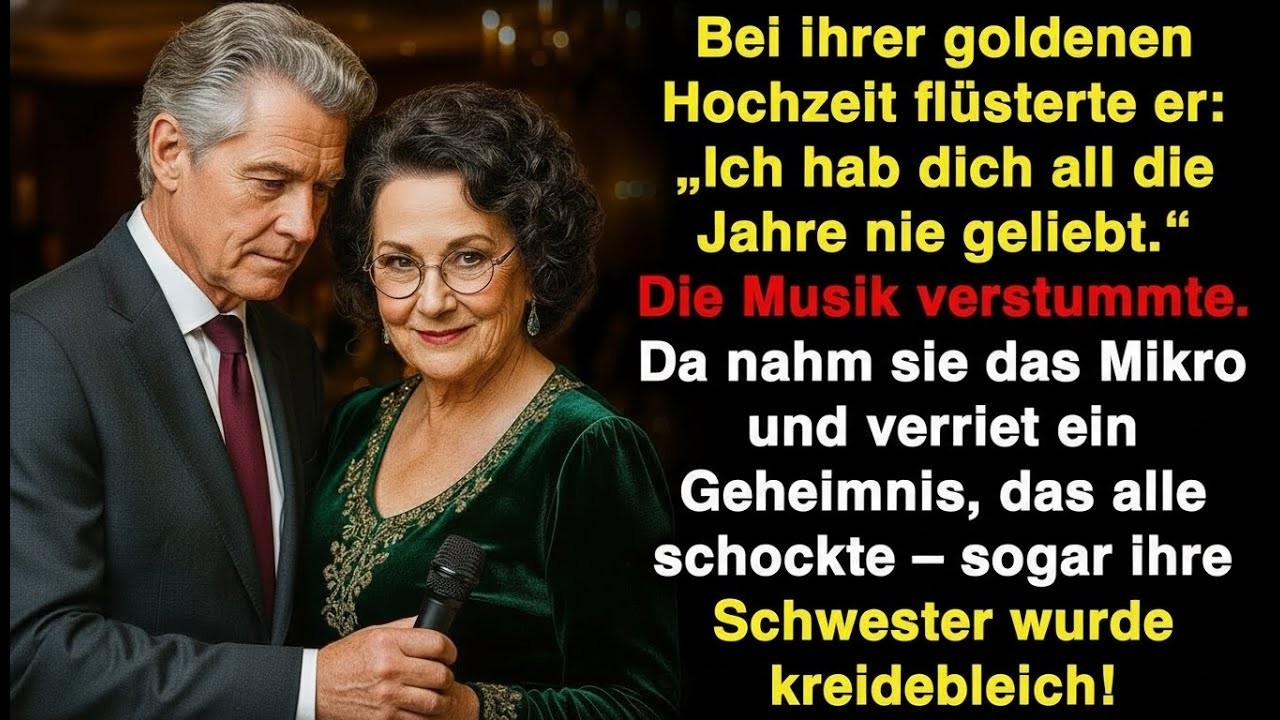 Bei der goldenen Hochzeit sagte er: &bdquo;Ich hab dich nie geliebt!&ldquo; &ndash; Ihre Antwort lie&szlig; alle schweigen!