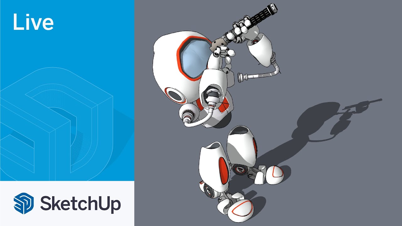 Live 3D Modeling a ROBOT with Tyson!