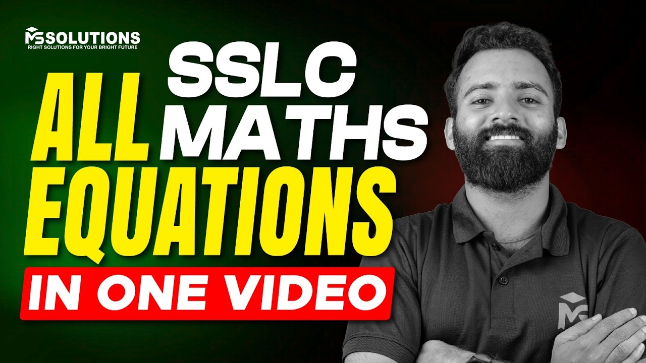 SSLC Public Exam 2026 | Maths All Equations In one Video | MS SOLUTIONS