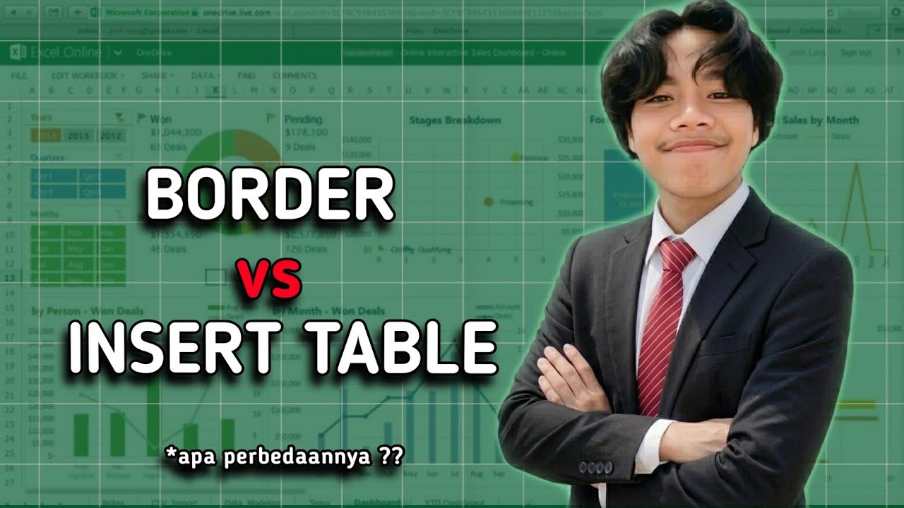 Cara membedakan antara BORDER dan INSERT TABLE di Microsoft Excel