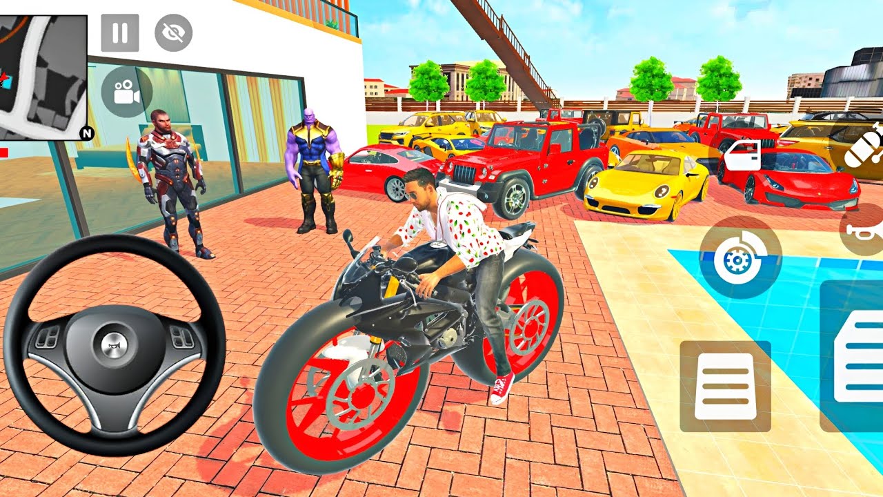 Car bike game*Franklin ordered an Indian Police car and ninja bike 🚛 in game 🎮With car or character🚨
