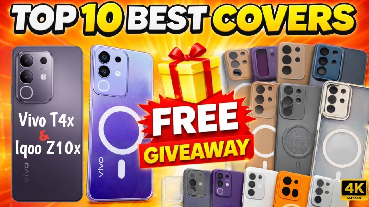 Top 10 Best Covers for Vivo T4x, iQOO Z10x & Y31 Pro || FREE Giveaway 🎁
