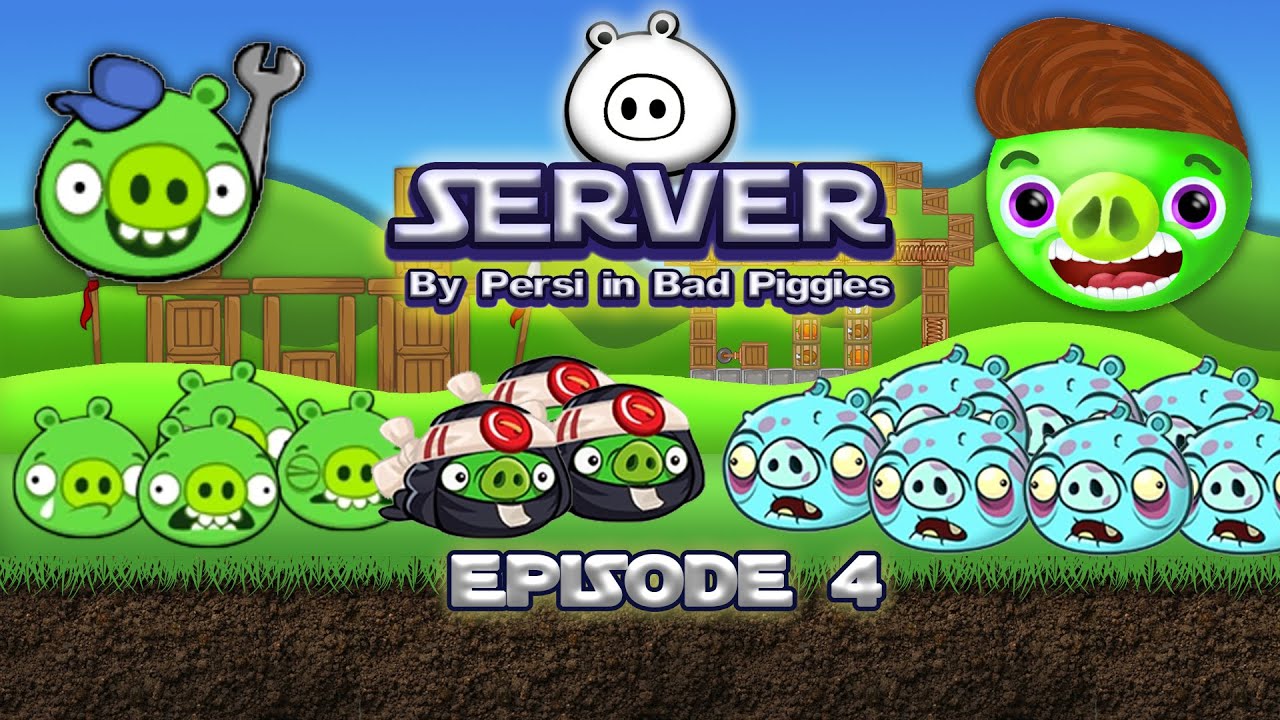 WE SAVED THE SERVER FROM ZOMBIES! The server in Bad Piggies. Episode 4.
