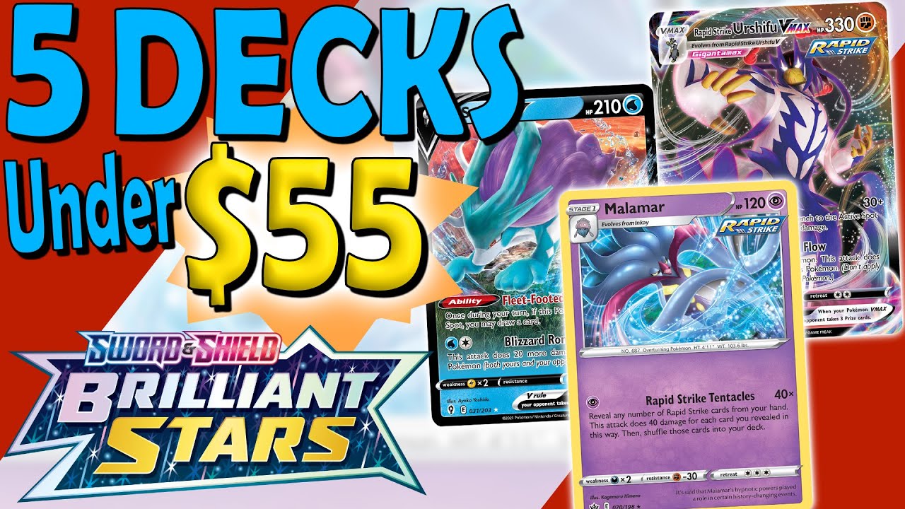 Pokemon TCG Budget Decks 2022 Standard Format Brilliant Stars Deck Lists