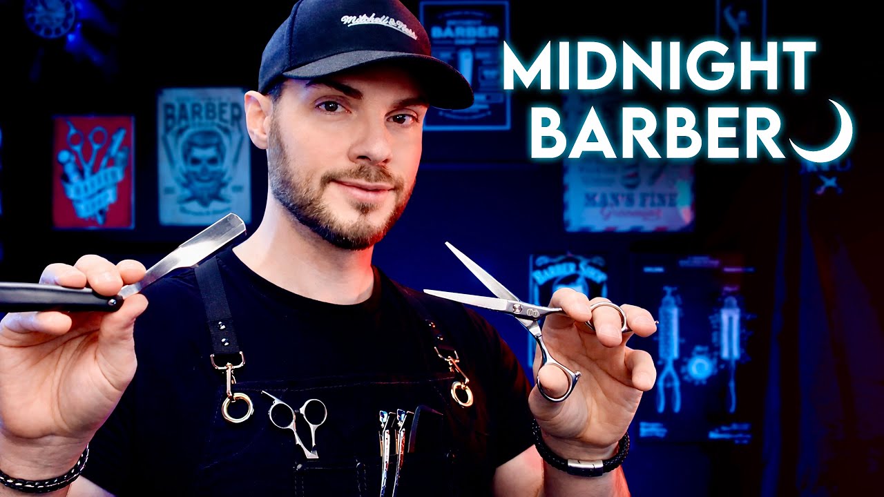 ASMR Midnight Barber 🌙 Realistic Binaural Haircut Triggers for Deep Sleep (4K - Ear to Ear)