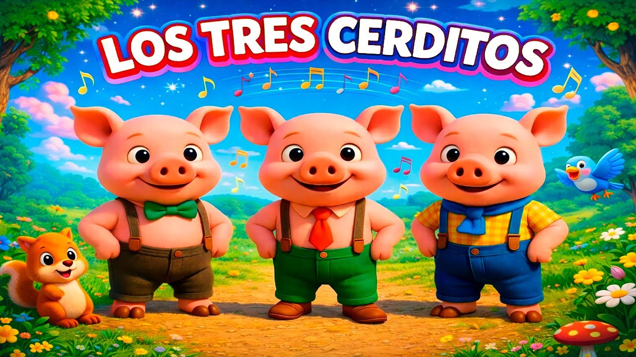 LOS 3 CERDITOS 🐷🐷🐷 | Cuento Infantil Animado Musical | KantaKuentos