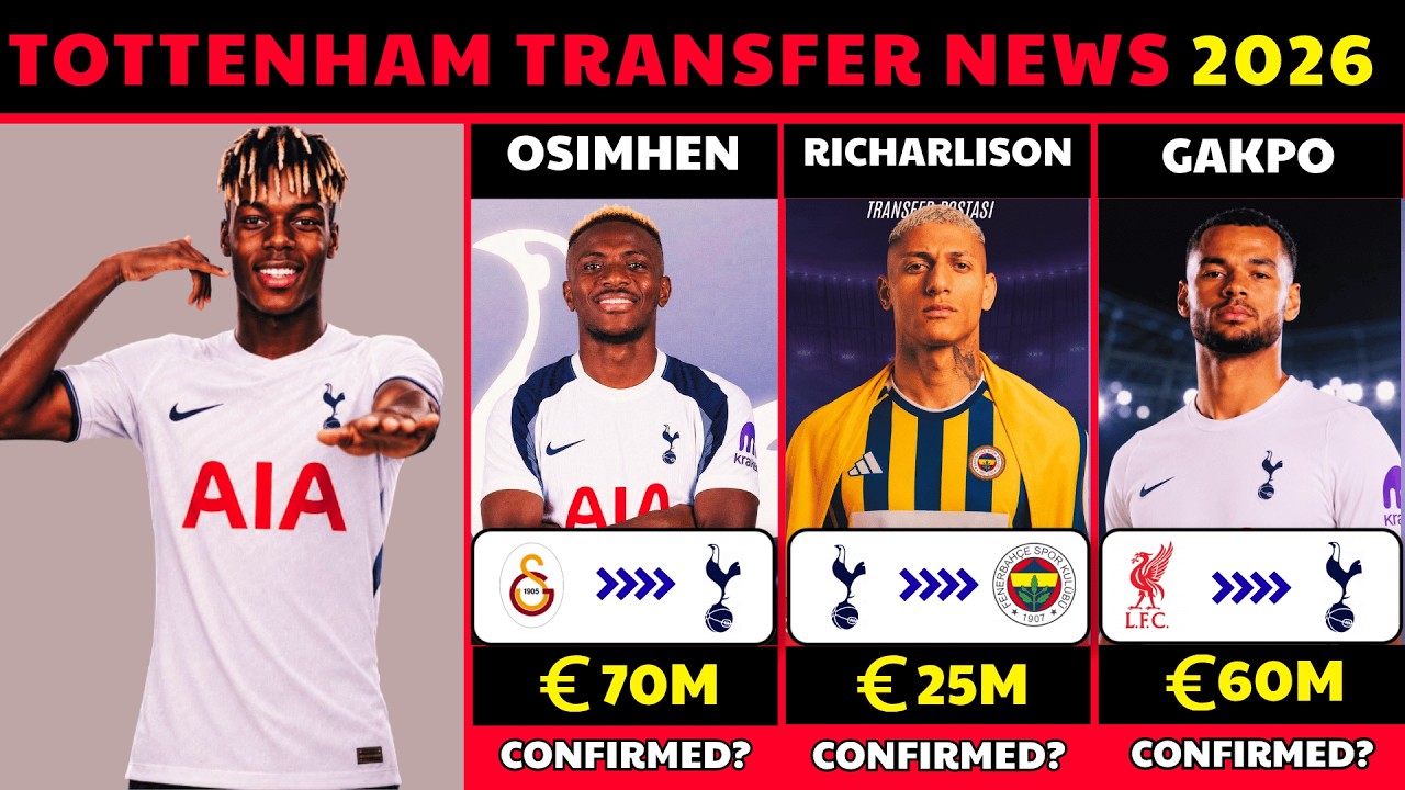 🔥 Osimhen to Tottenham ? 🚨 Latest Tottenham Transfer News Summer 2026 🔥 | Williams, Gakpo & More