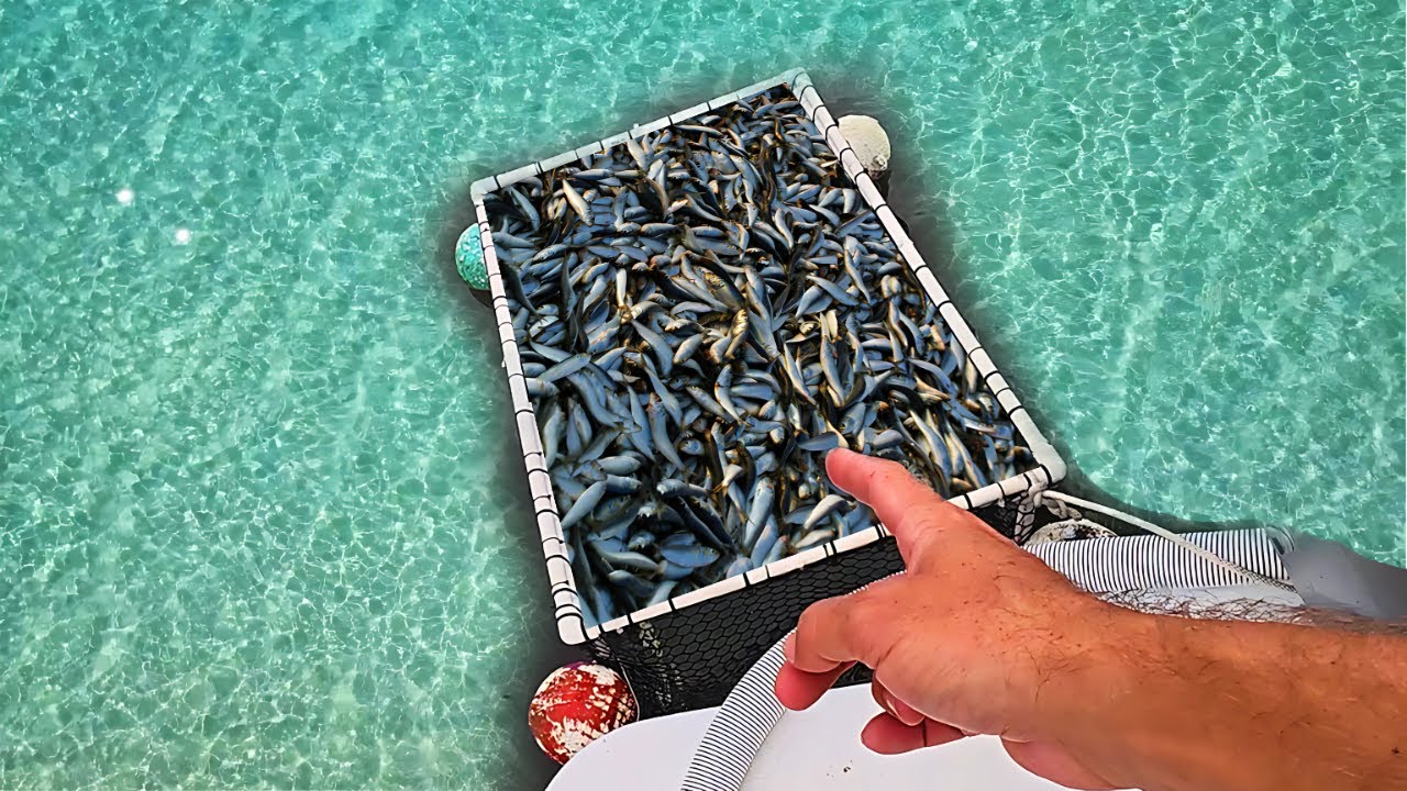 Goggle Eyes in my new bait pen {Catch N Cook}