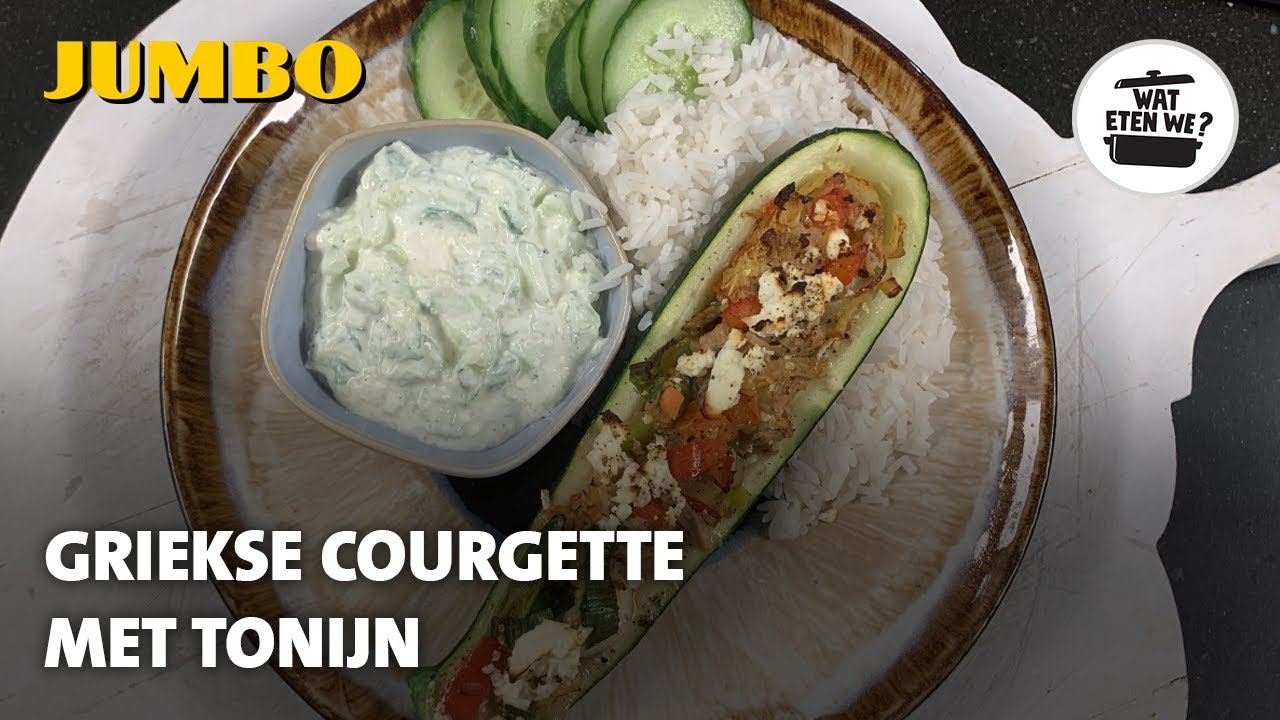 Wat eten we? Griekse courgette met tonijn
