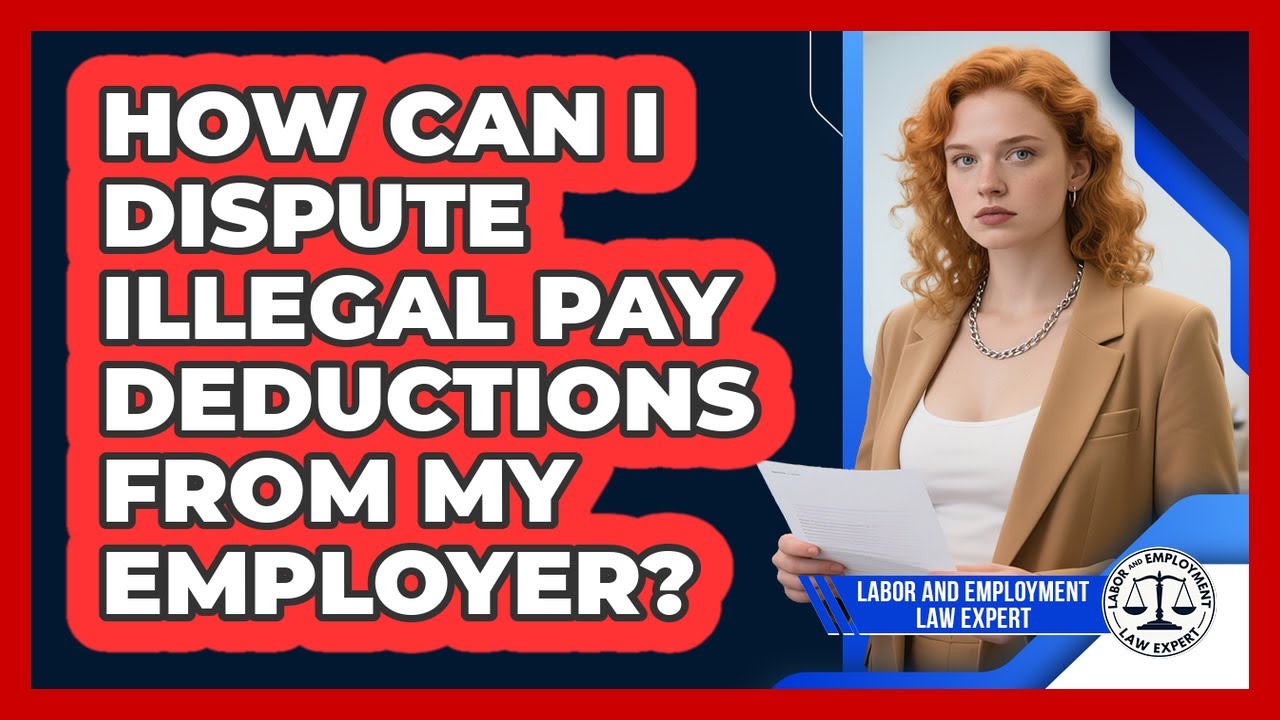 How Can I Dispute Illegal Pay Deductions From My Employer? - Labor and Employment Law Expert