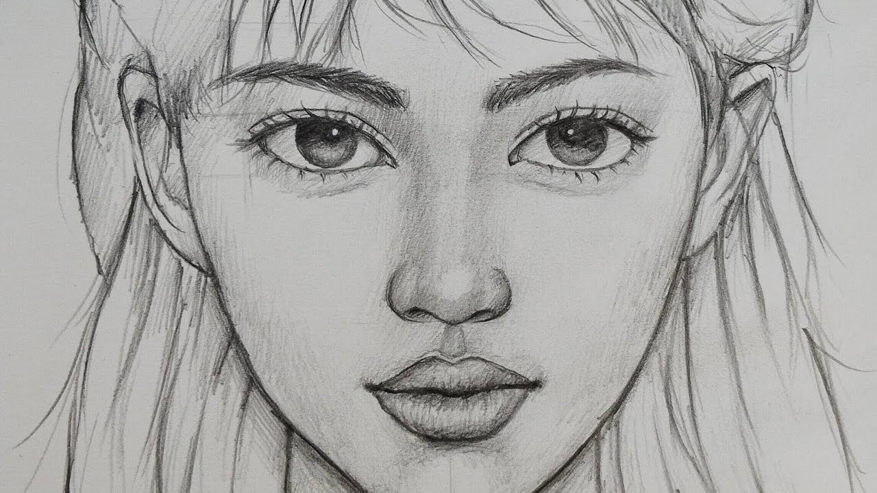 Как нарисовать лицо девушки по методу Лумиса шаг за шагом