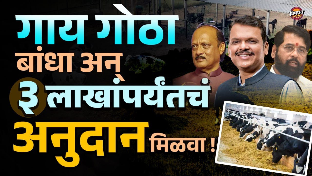 Gaay Gotha Anudan Yojana | गाय गोठा बांधा अन् ३ लाखांपर्यंतचं अनुदान मिळवा | Vishaych Bhari