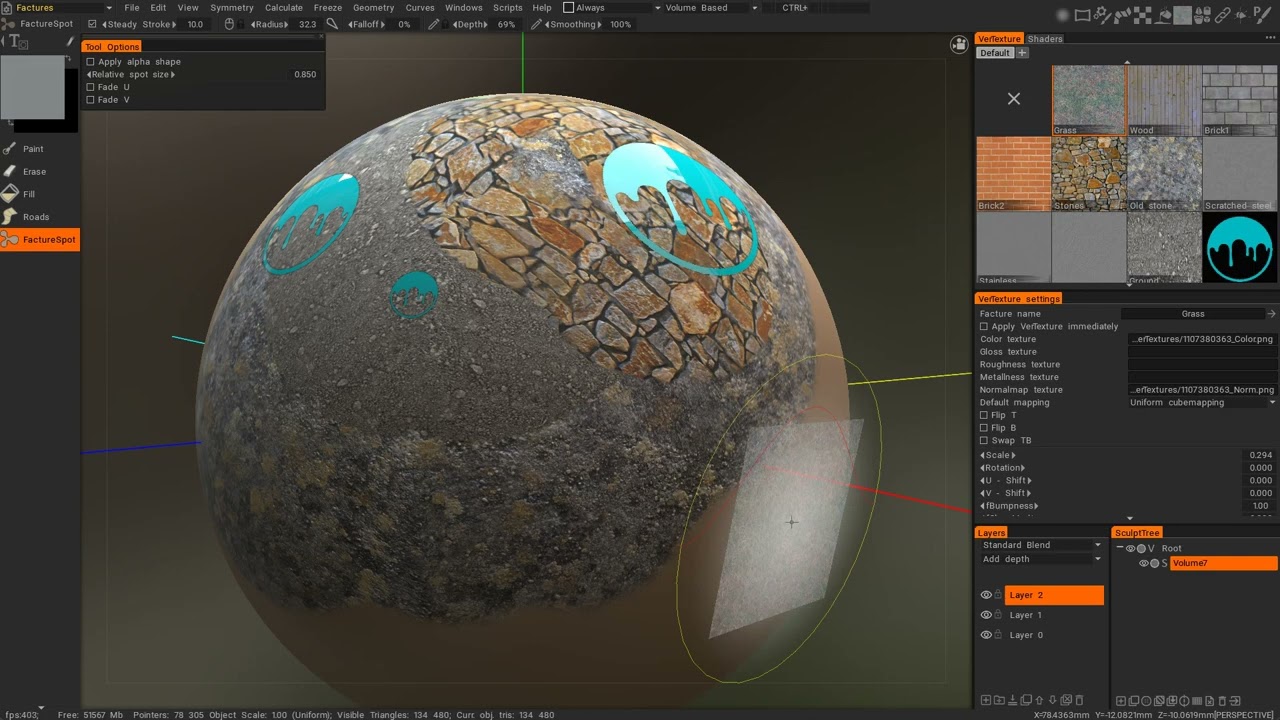 3DCoat 2022, Factures, Blender integration