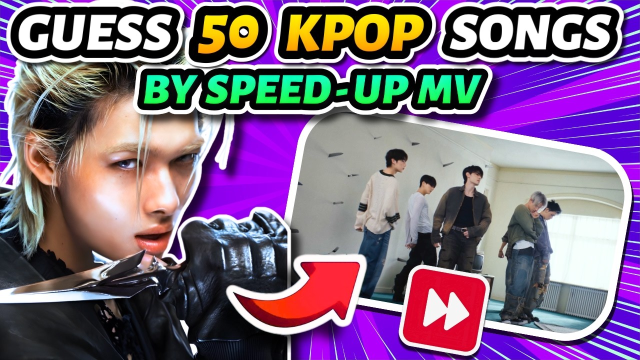 🌟 Guess 50 KPOP Songs By The SPEED-UP MV 🎶🎞️ | KPOP QUIZ 💖