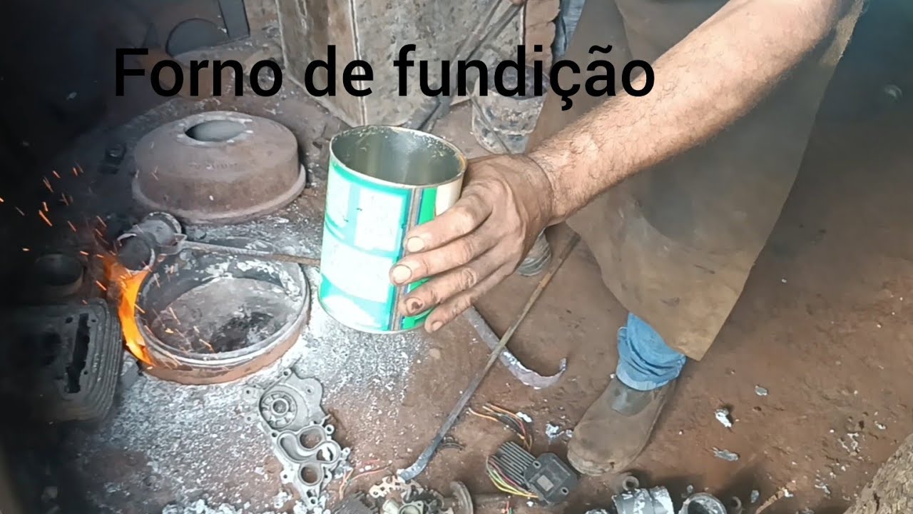 Testando o forno de fundição de alumínio  e bronze, será que prestou veja só