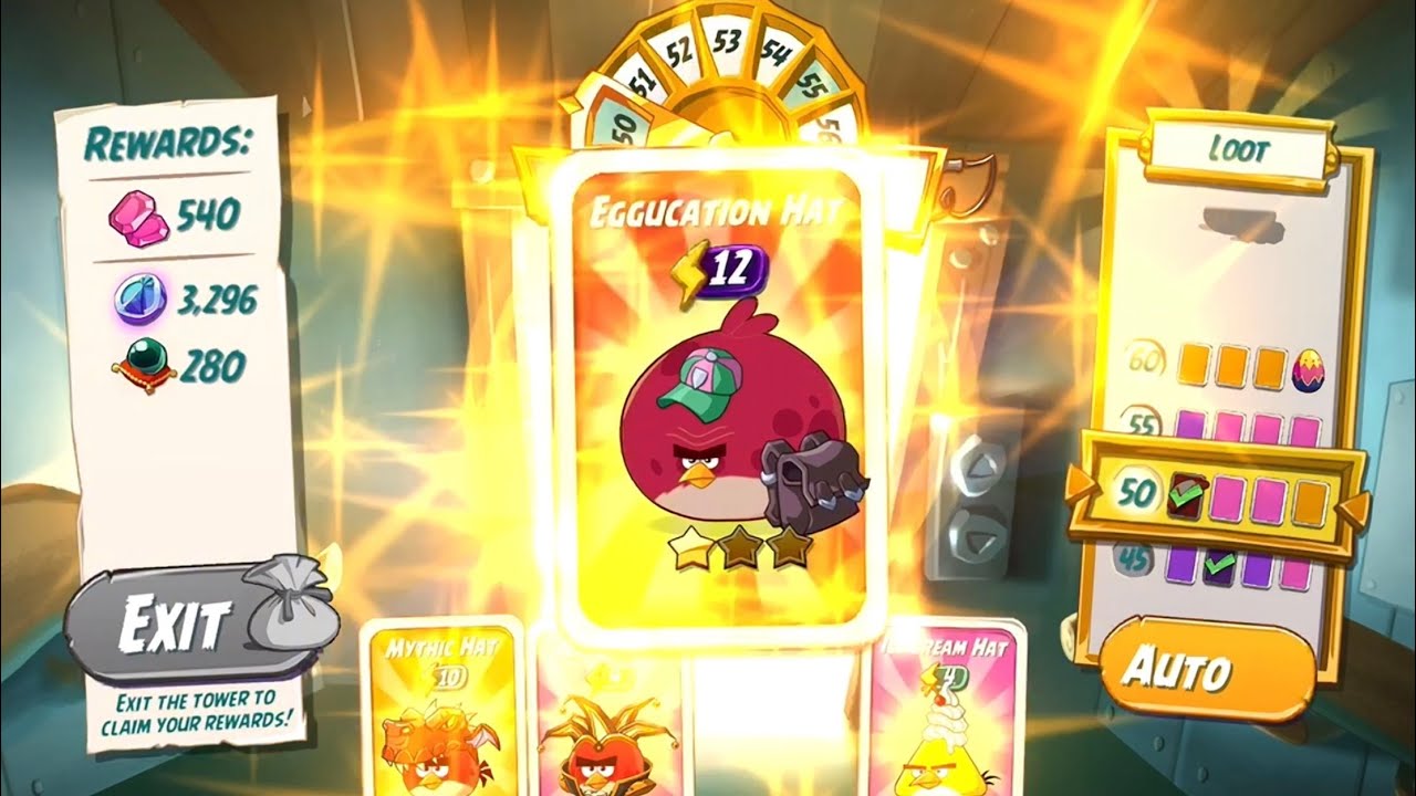 Tower of Fortune - Day 5 for Eggucation Hat Set - Angry Birds 2