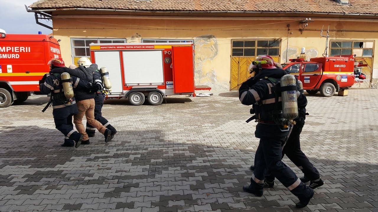 Incendiu la Spitalul Municipal Medias, exercitiu de anvergura | novatv.ro