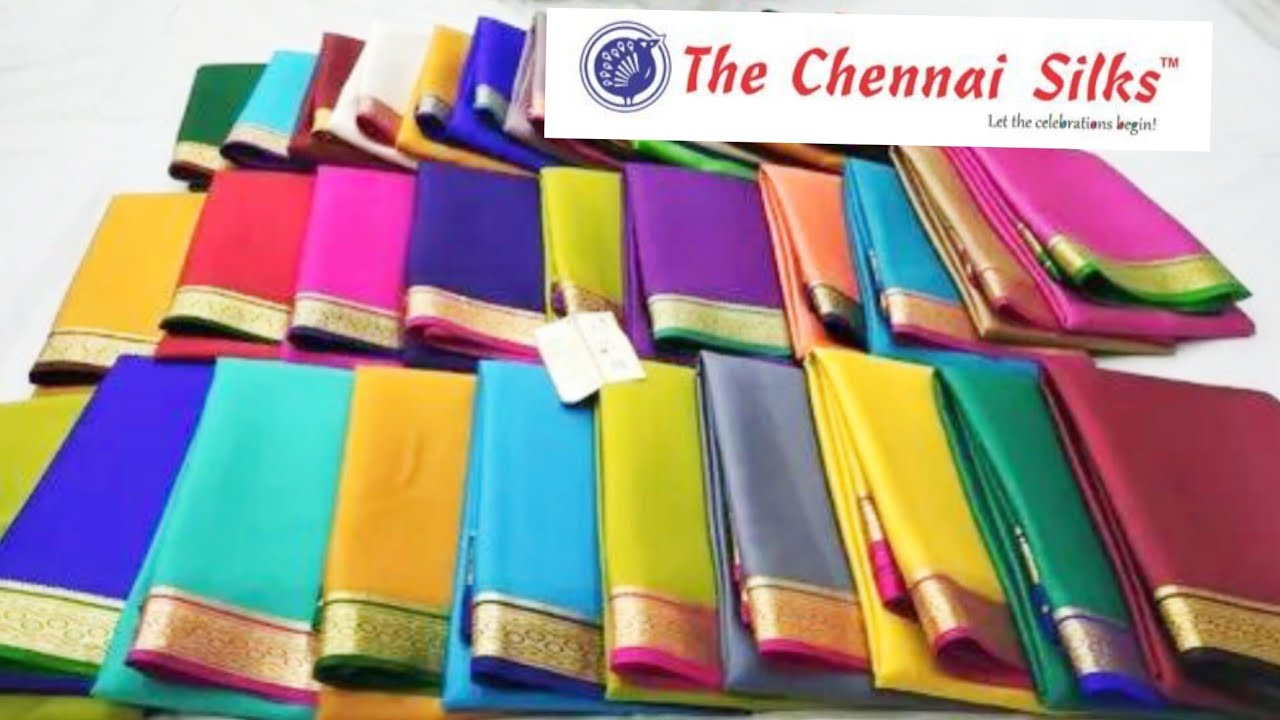 Chennai silks Elite Mysore silk Jute silk printed Mysore silk Elite Dupion Art  Tussar  silk sarees