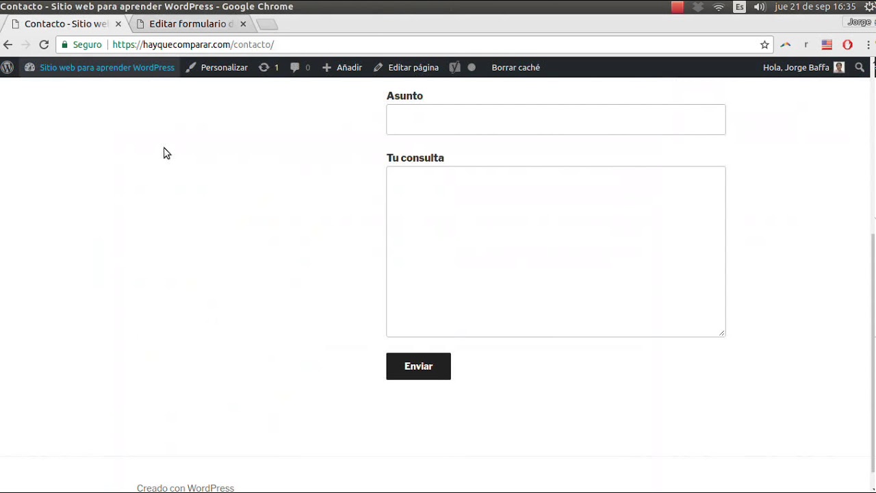 WordPress #14 ➜ Contact Form 7 - Crear un Formulario de Contacto