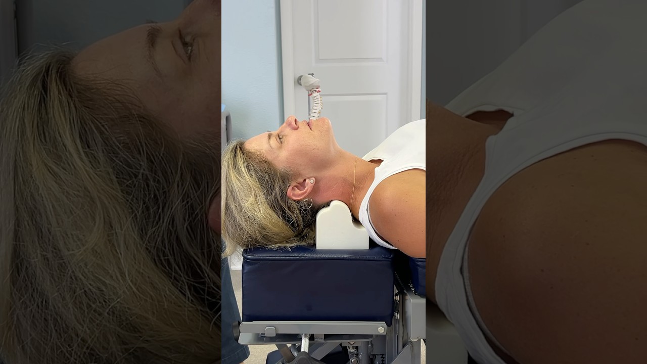 *FIX* Tech Neck & Headaches! Stretches & CRACKS That Work! #chiropractic #shorts