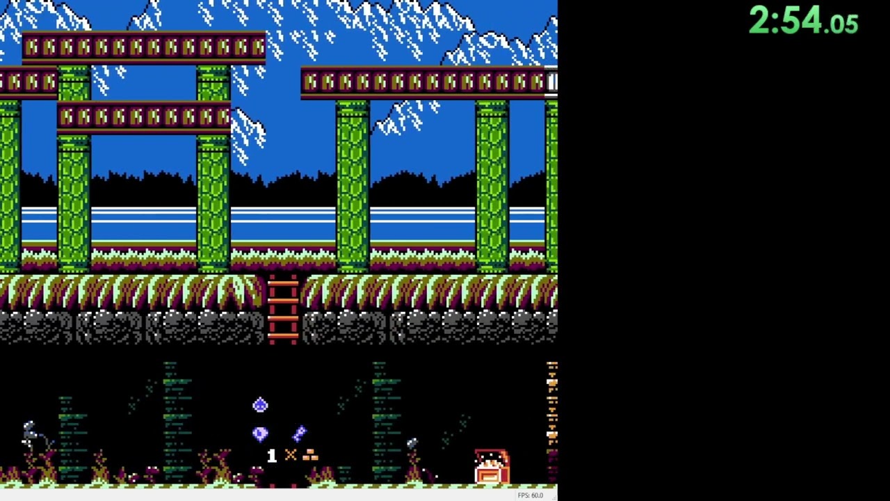 Super Pitfall 30th Anniversary Edition (NES) Any% Speedrun in 5:26