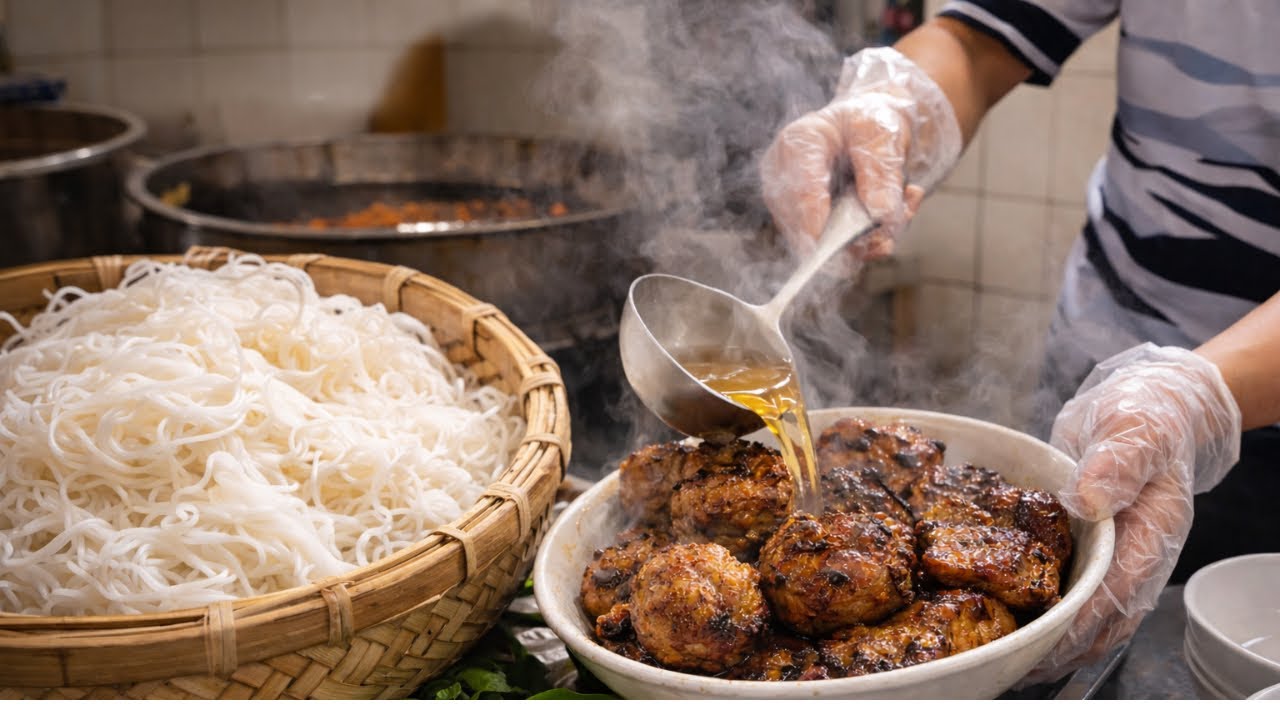 Vietnamese Grilled Pork Noodles – Authentic Flavor for Just $1!