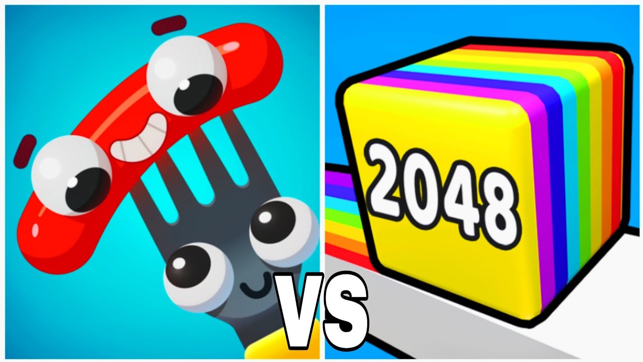 Happy Cubes 2048 vs Fork Nsausage - All Level Gameplay (Max Level, New Update) 