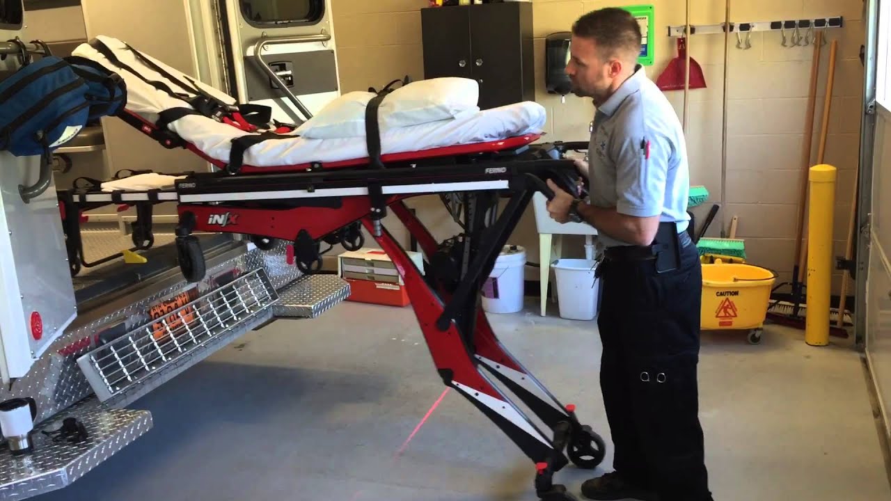 The new Ferno iN/X cot / stretcher at Davie County EMS.
