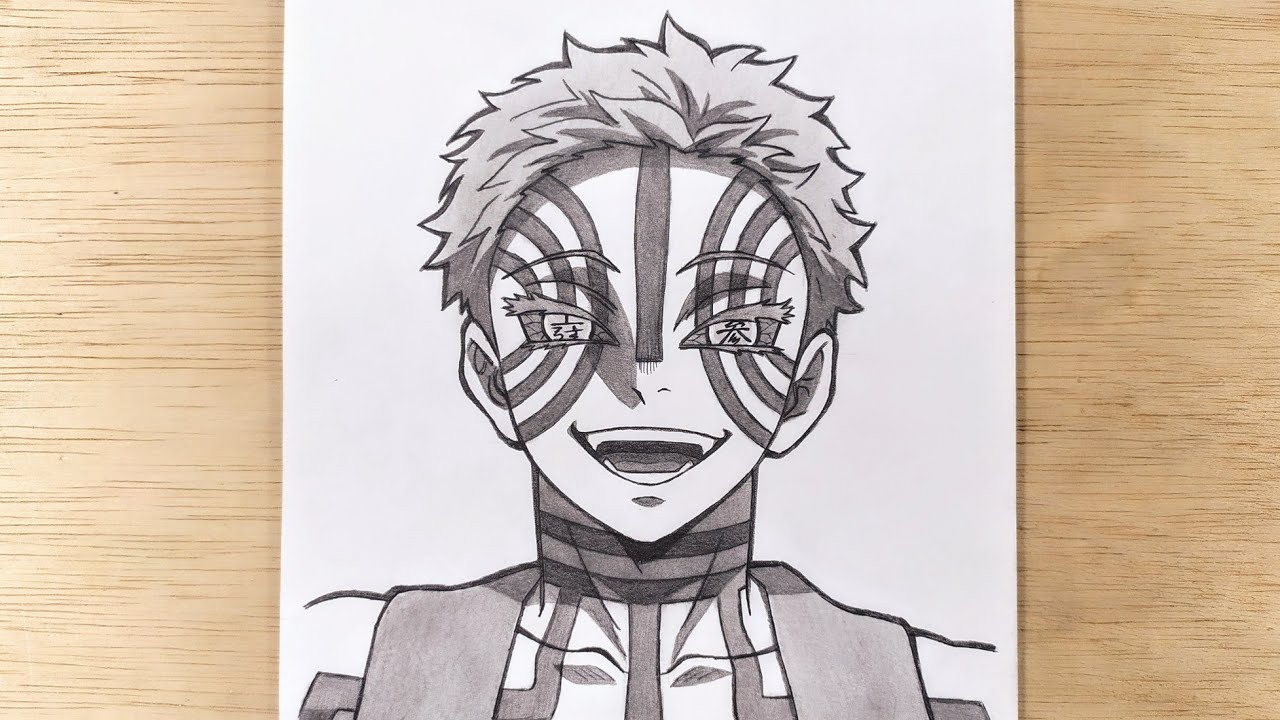 How to Draw Akaza (Upper Moon 3) For Beginners - Kimetsu no Yaiba | Tutorial - Step by Step